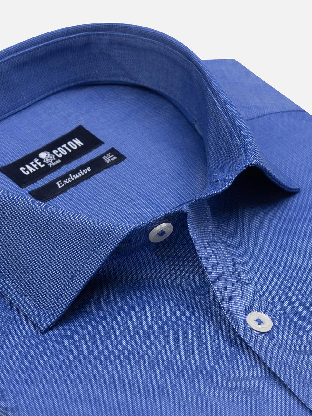 Bob micro-oxfrod slim fit shirt - Blue