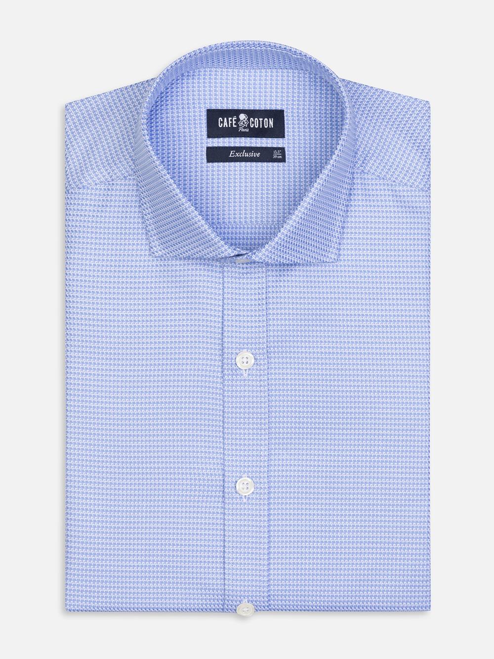 Camicia slim fit slim fit Cameron in twill blu