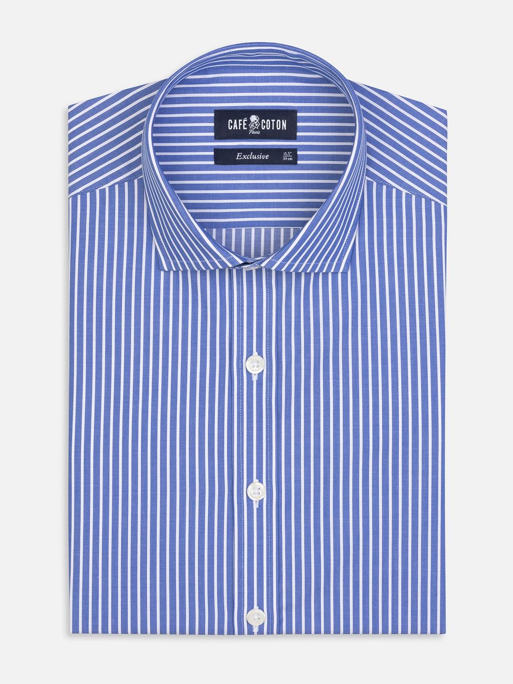 Camicia slim fit slim fit Chaim a righe blu 