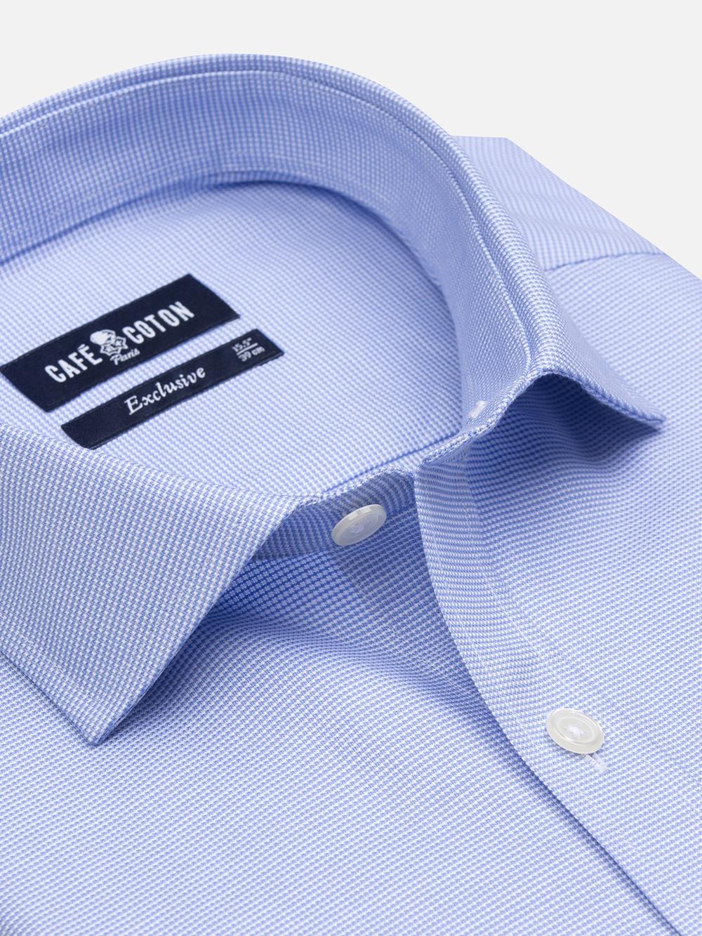 Conan textured slim fit shirt - Blue