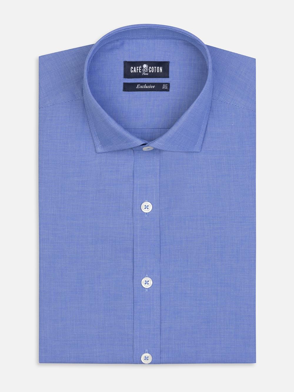 Daria-Tailliertes Hemd aus blauem Popelin