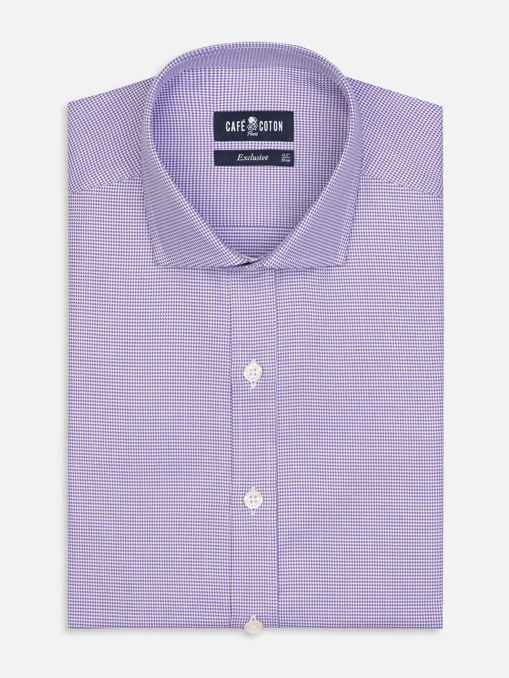 Chemise cintrée Elli en twill parme