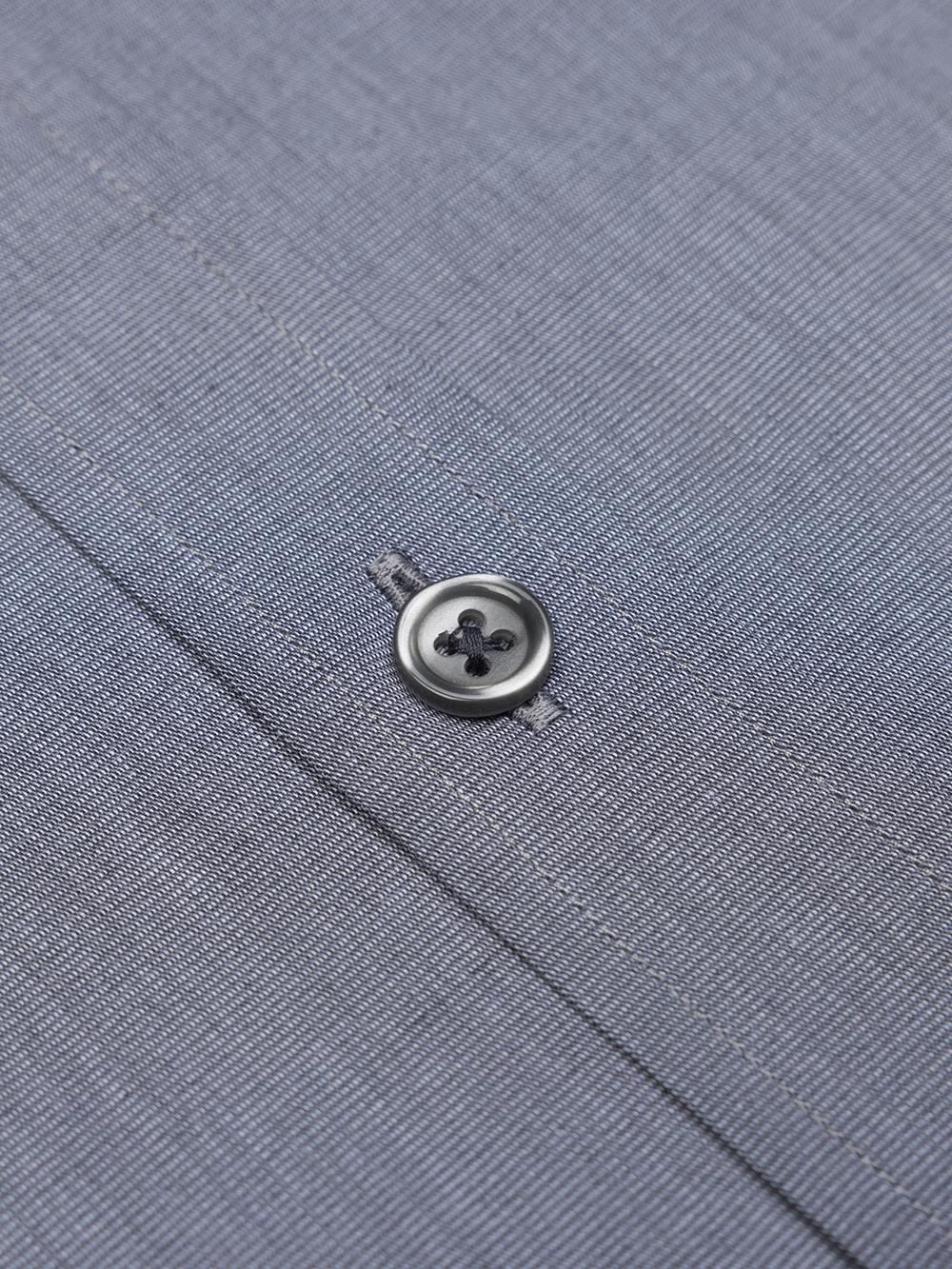 Chemise cintrée en fil à fil grise