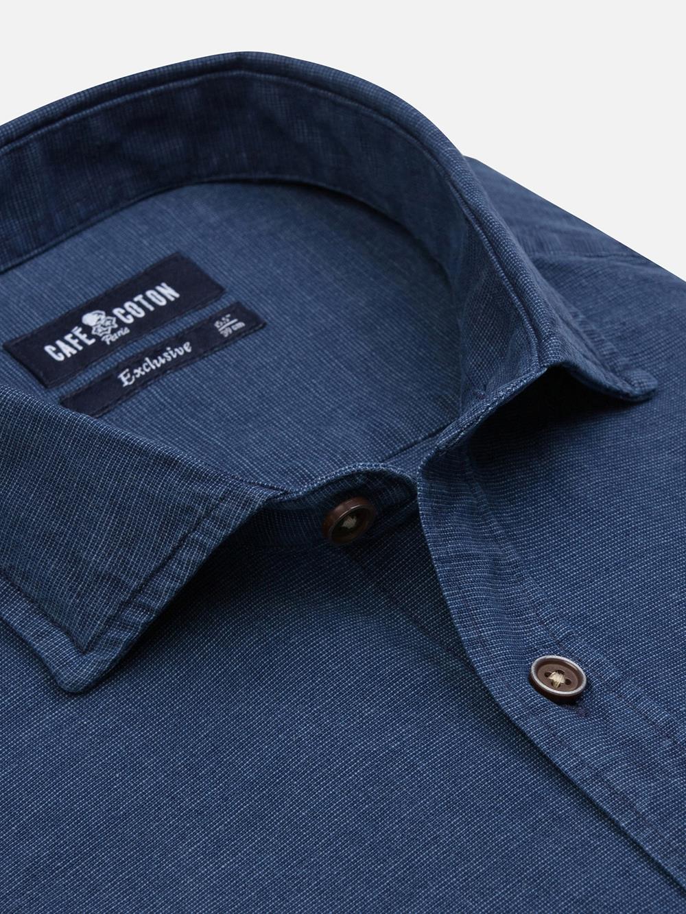 Garth denim slim fit shirt - Navy