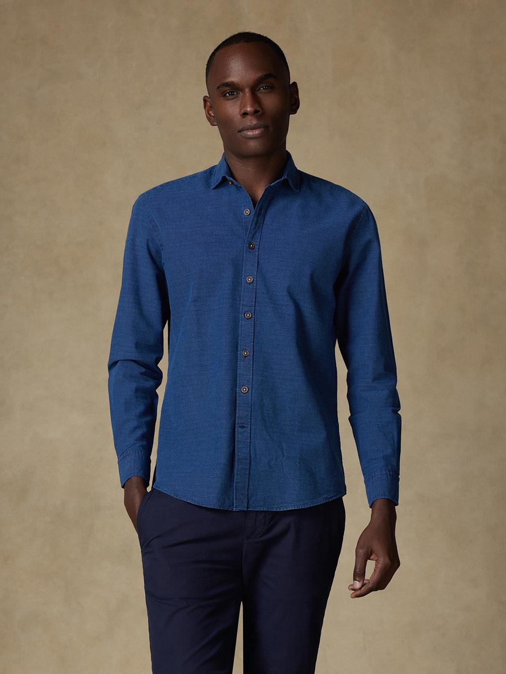 Garth denim slim fit shirt - Navy