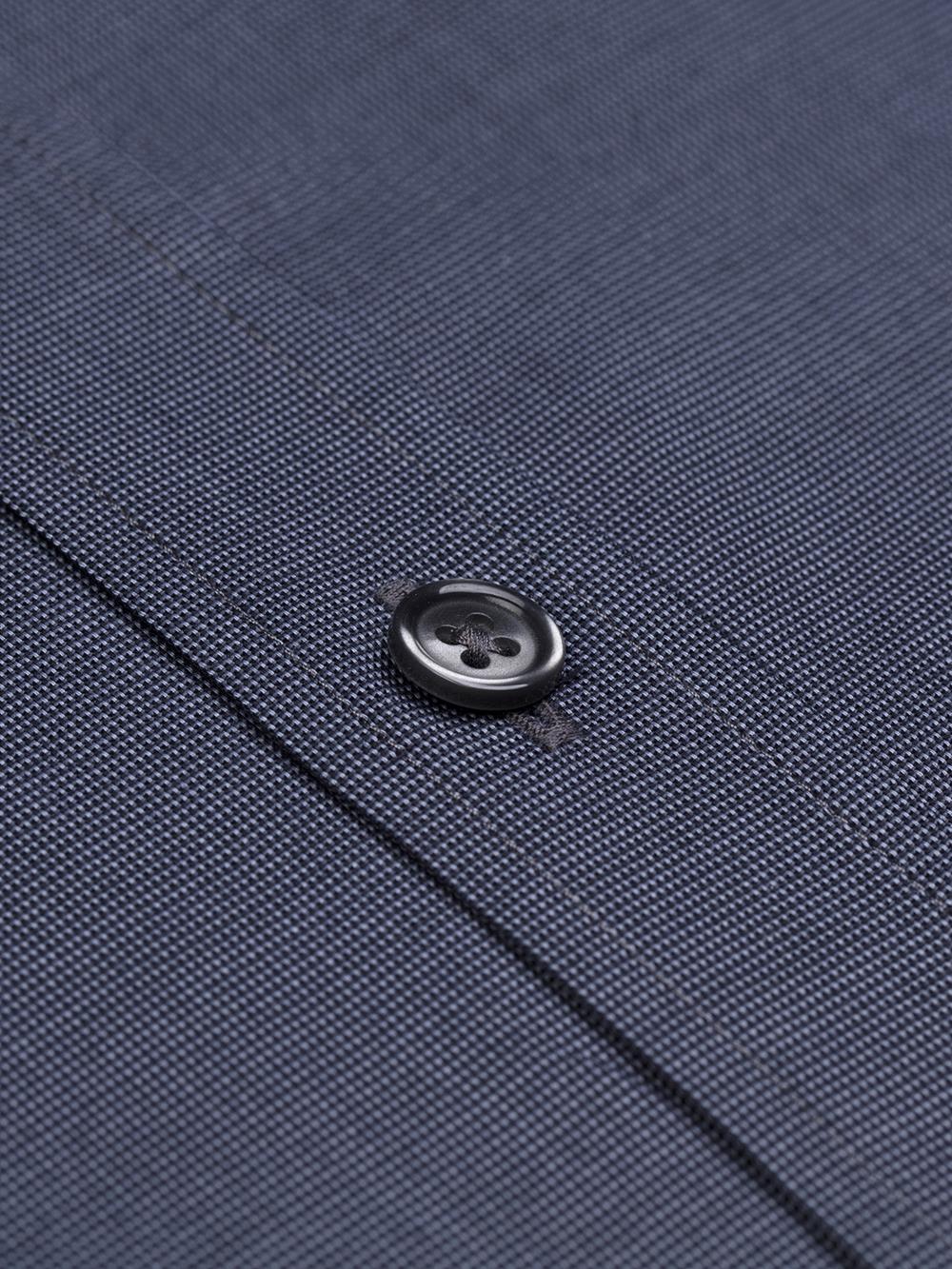 Camicia Bob Slim Fit in micro-oxford antracite - Manica lunga