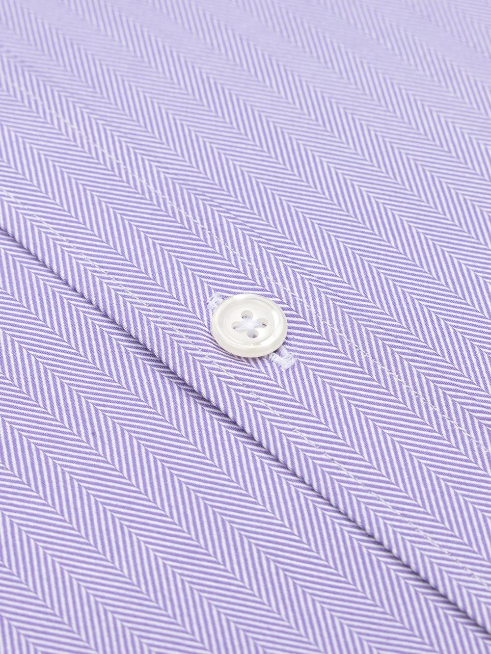 Camicia slim fit viola spigata - Manica Lunga