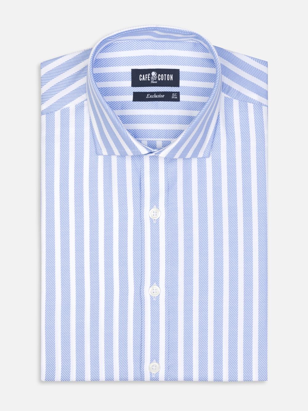 Don sky stripe slim fit shirt - Extra Long Sleeves
