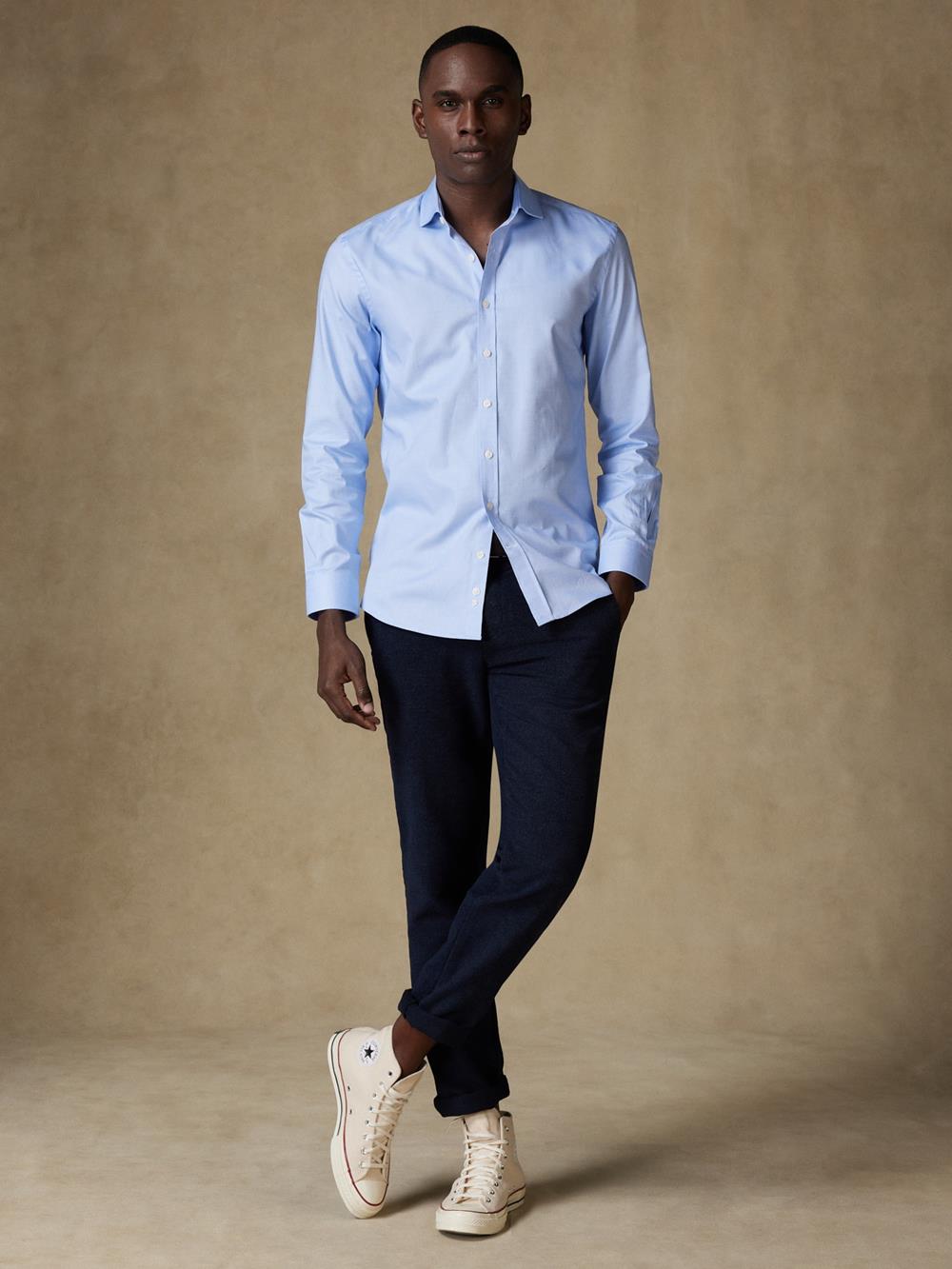 Sky oxford slim fit shirt - Extra Long Sleeves