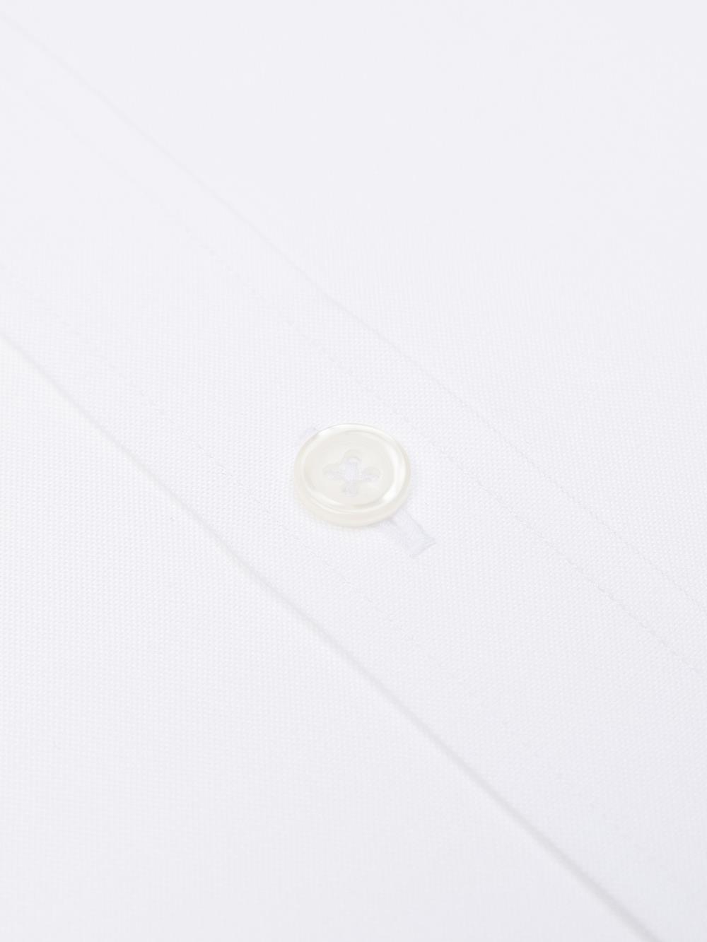 Chemise cintrée en pin point blanc - Grande Longueur de Manches