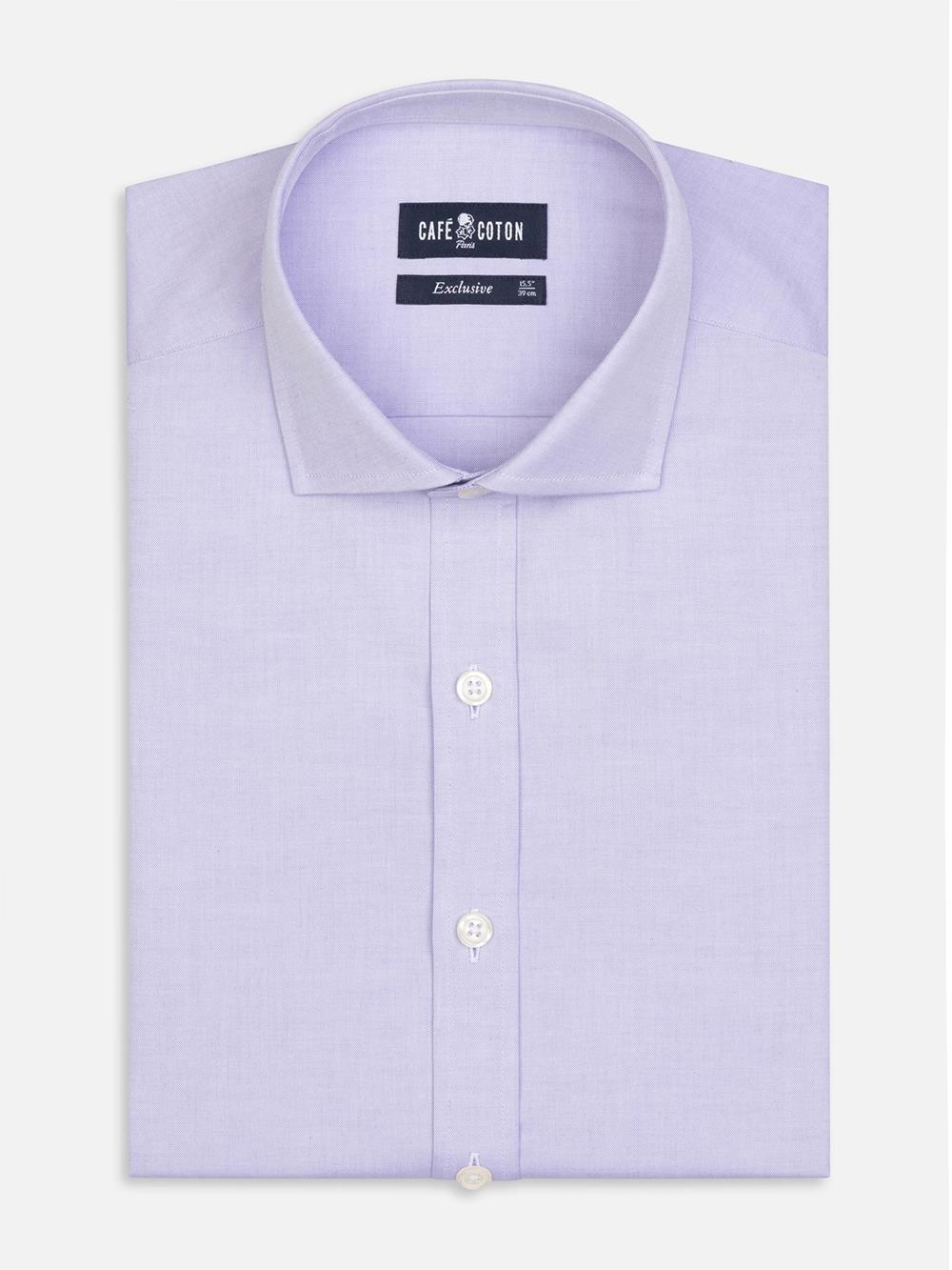 Lilac Pin Point slim fit shirt - Extra Long Sleeves