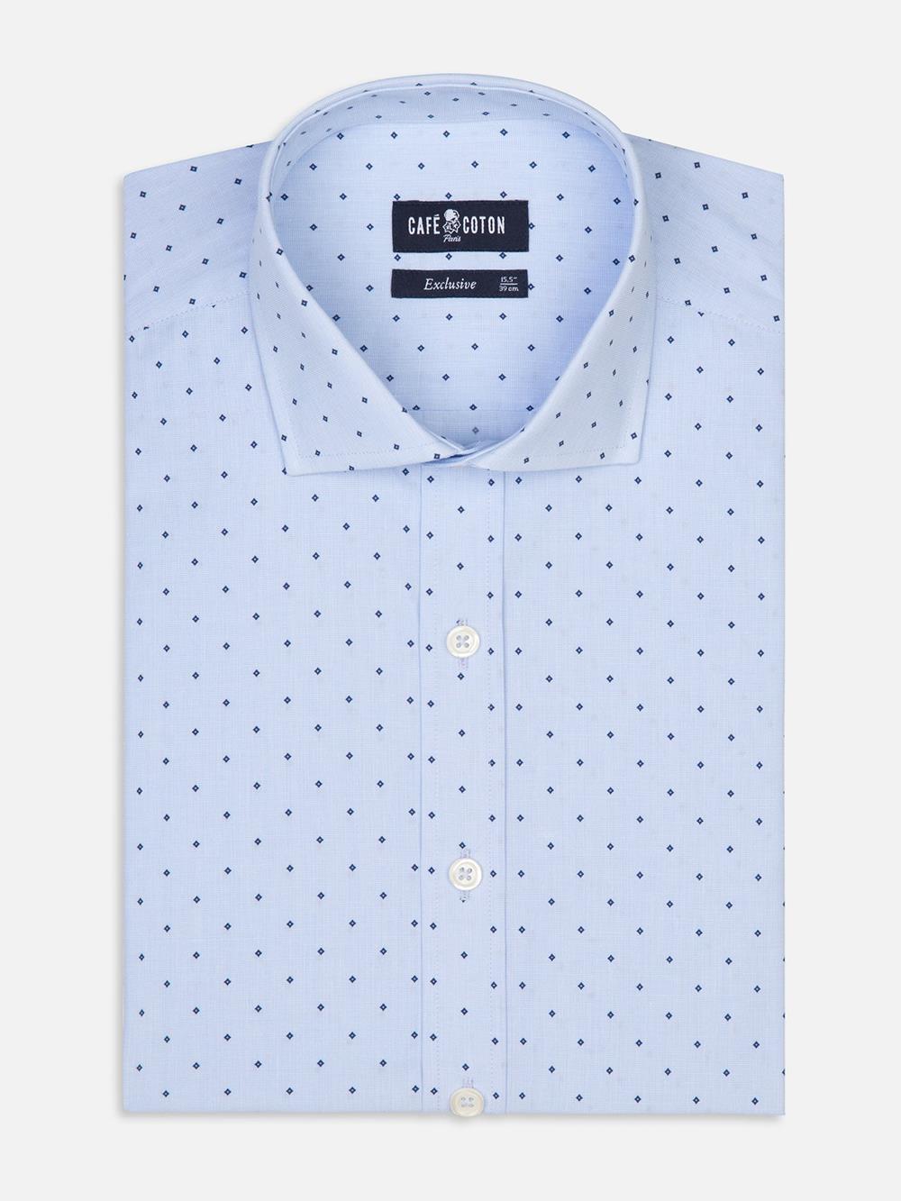 Grady sky slim-fit overhemd met print
