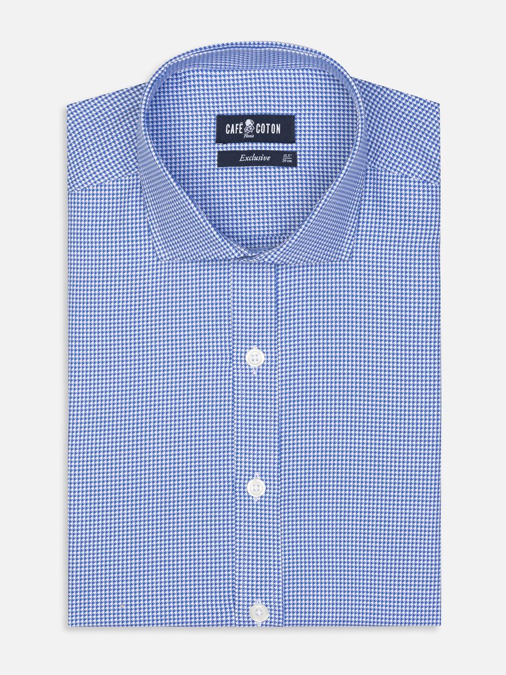 Landry blue gingham slim fit shirt