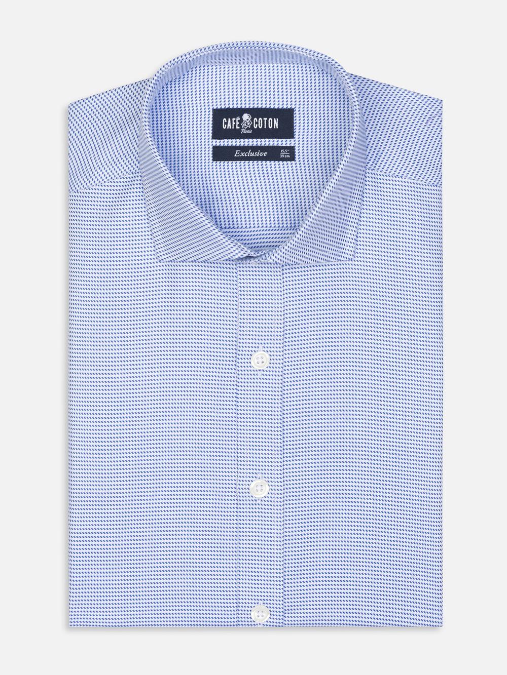 Nelson slim fit shirt in blue twill