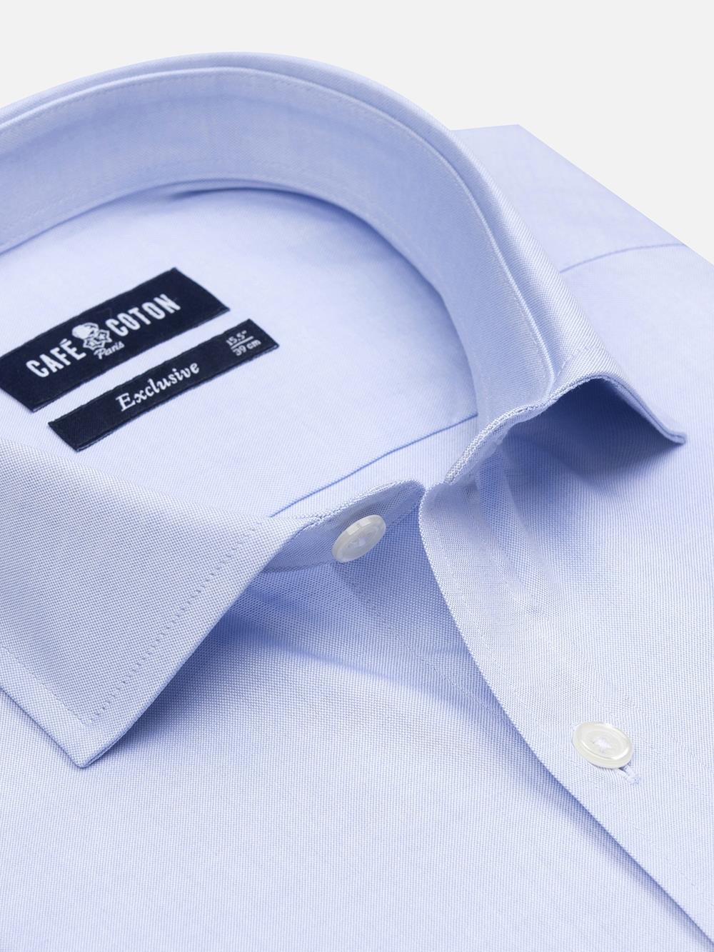 OxfordTailliertes Hemd himmelblau