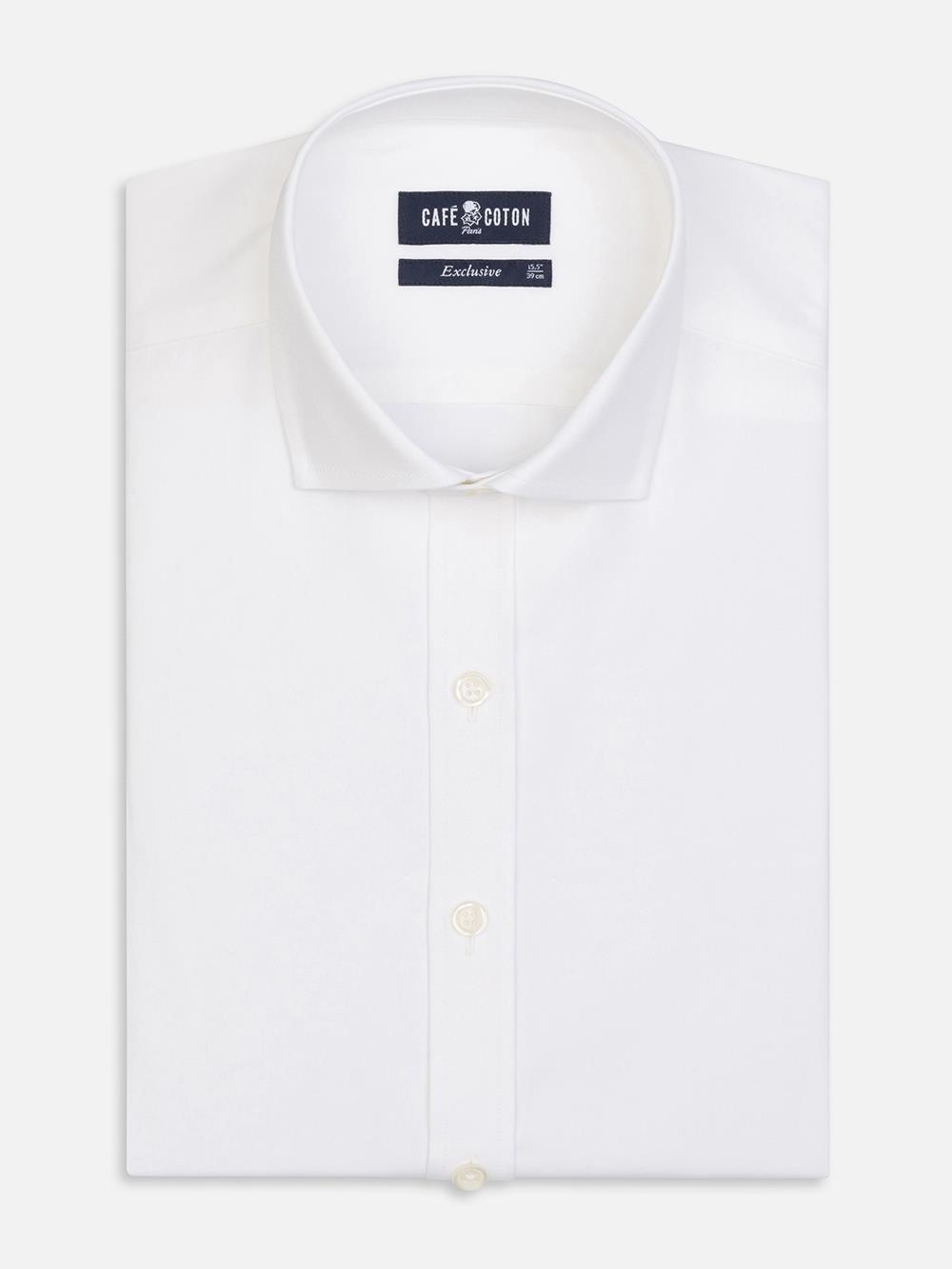 Ivory Pin Point slim fit shirt