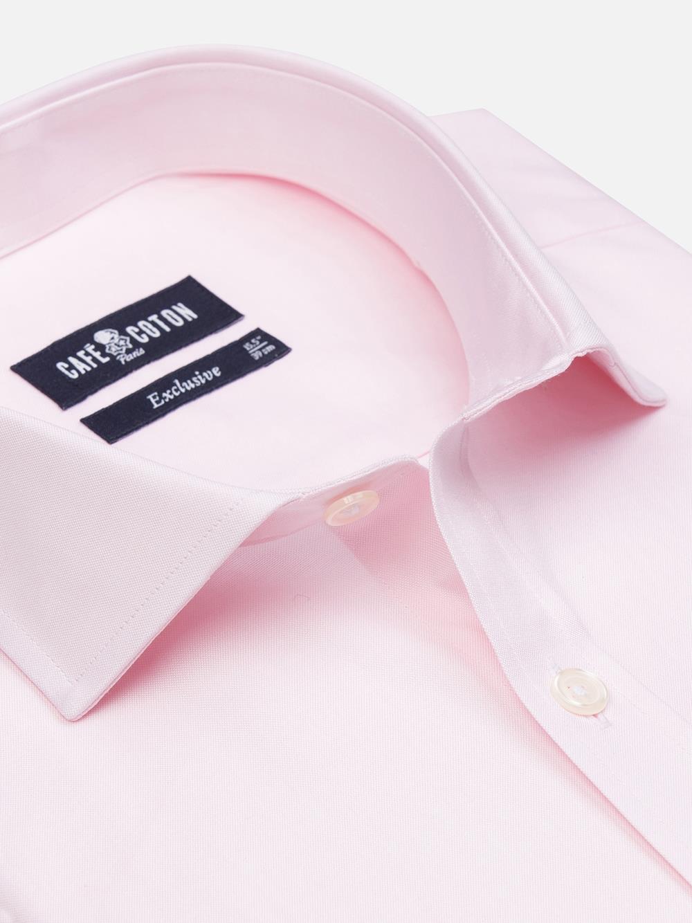 Tailliertes Hemd aus Pin Point rosa