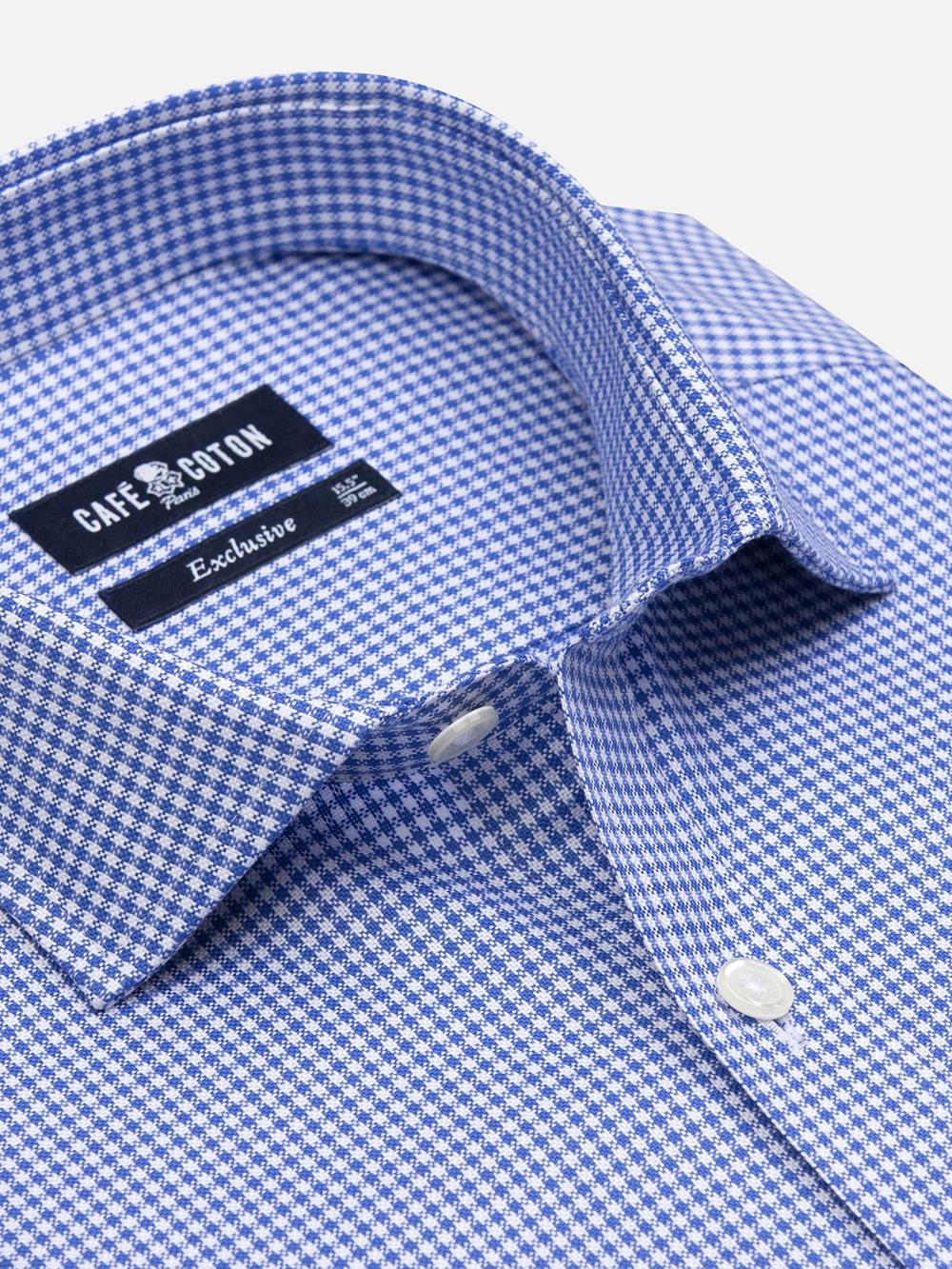 Camisa slim fit de cuadros azul