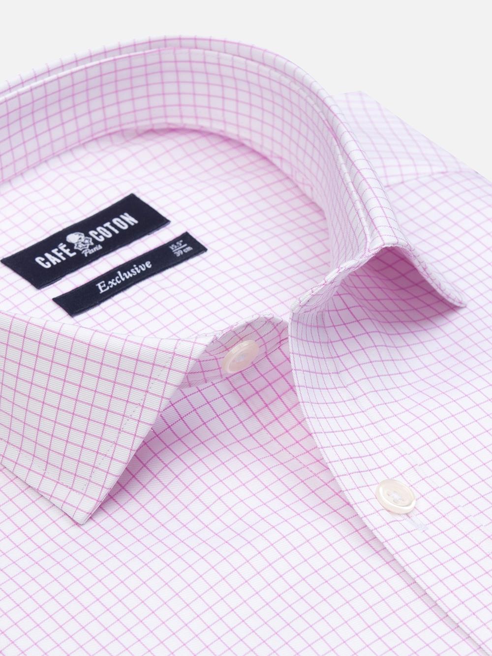 Camicia slim fit slim fit Warren a quadri rosa