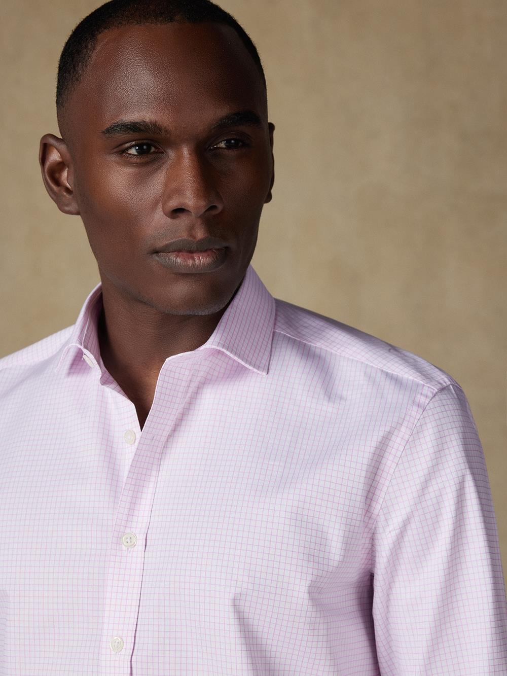 Warren check slim fit shirt - Pink