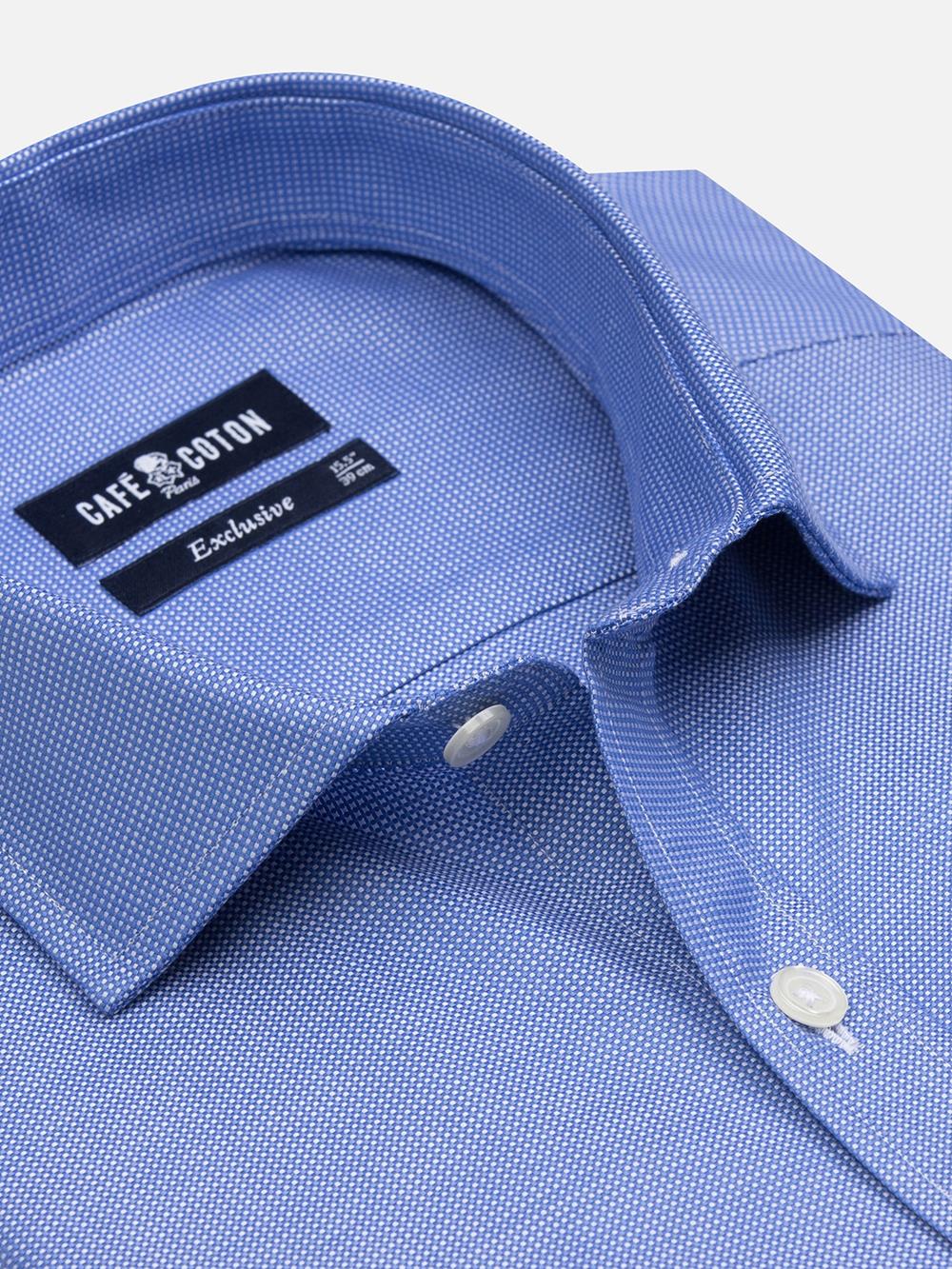 Camicia Sole in tessuto natté blu