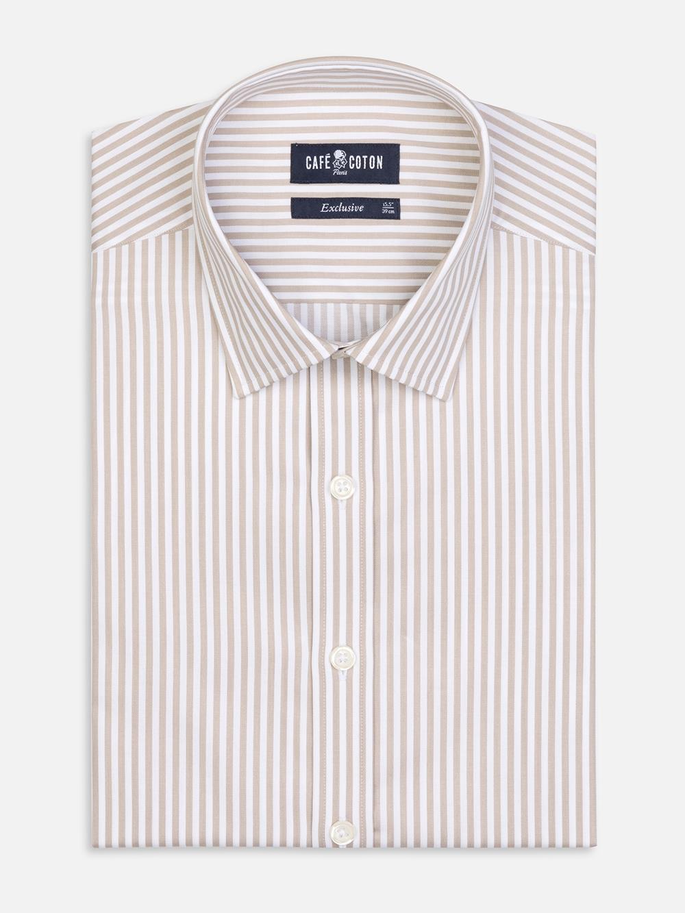 Barry stripe slim fit shirt - Off white