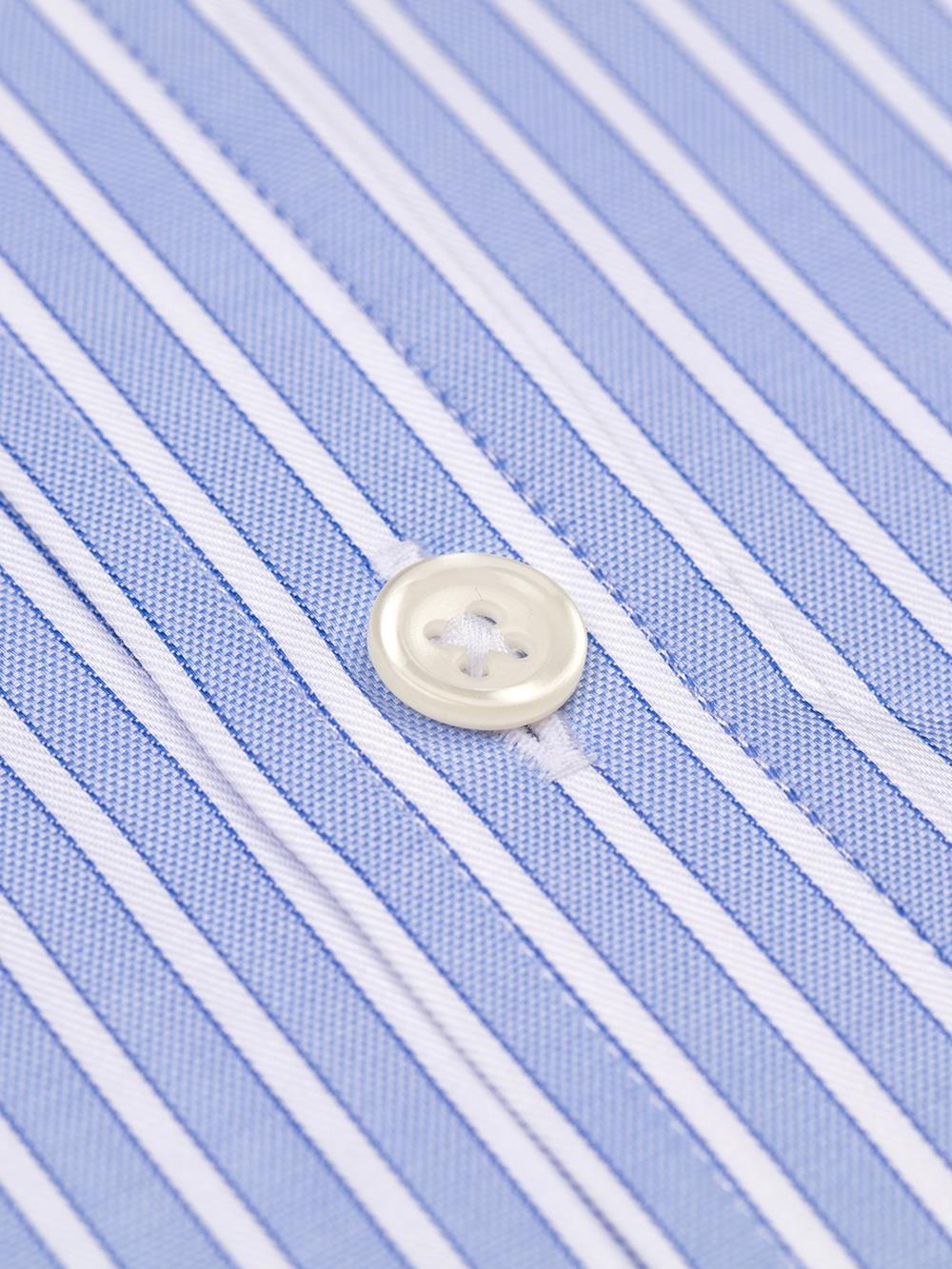 Colin sky blue striped slim fit shirt - Small collar
