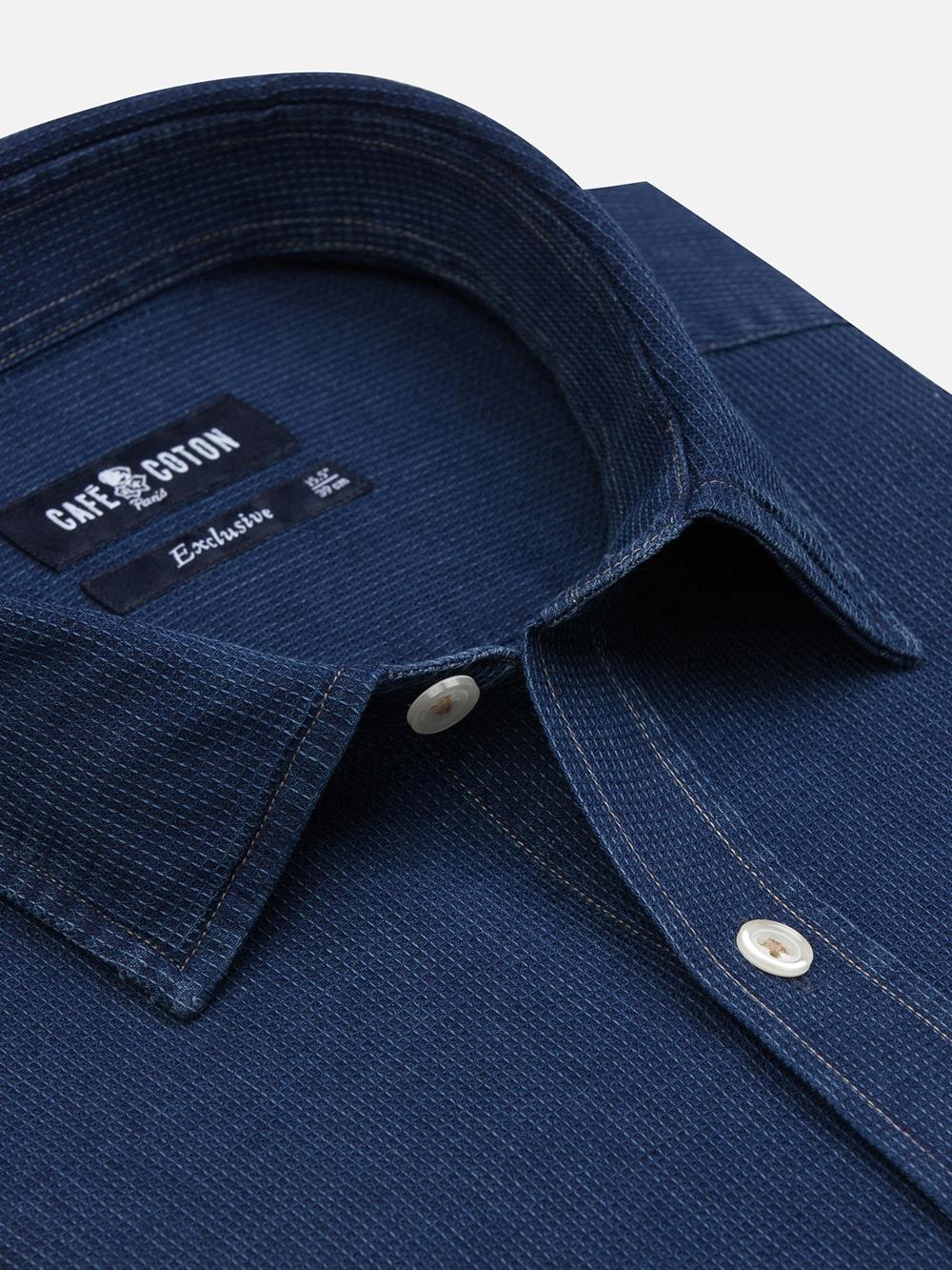 Fulton denim slim fit shirt - Navy