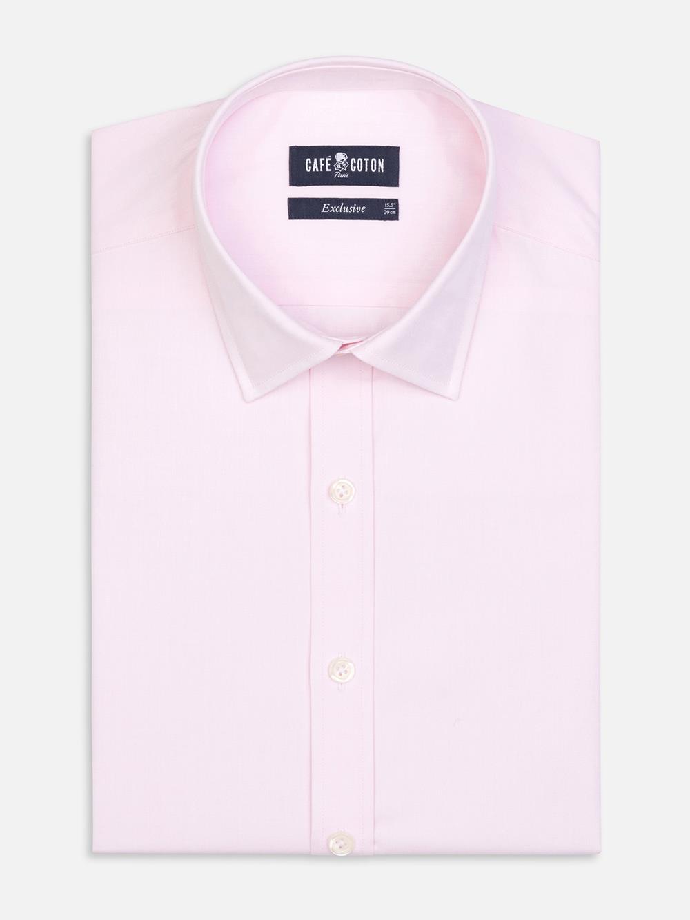 Camicia slim fit a punta rosa - Colletto piccolo