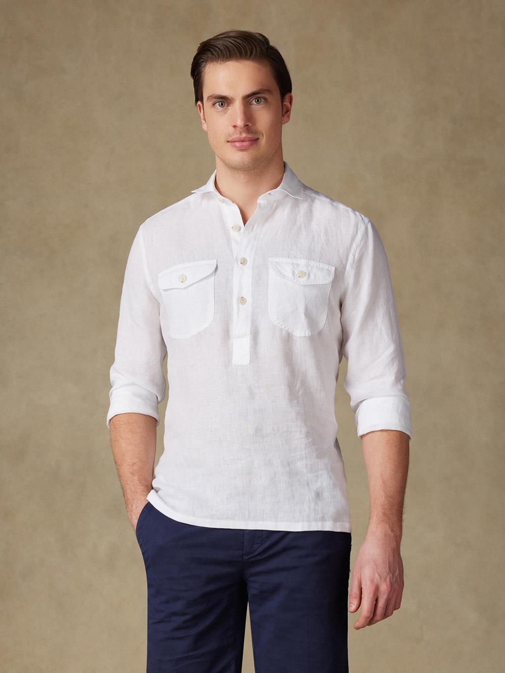 Chemise safari Olaf blanche