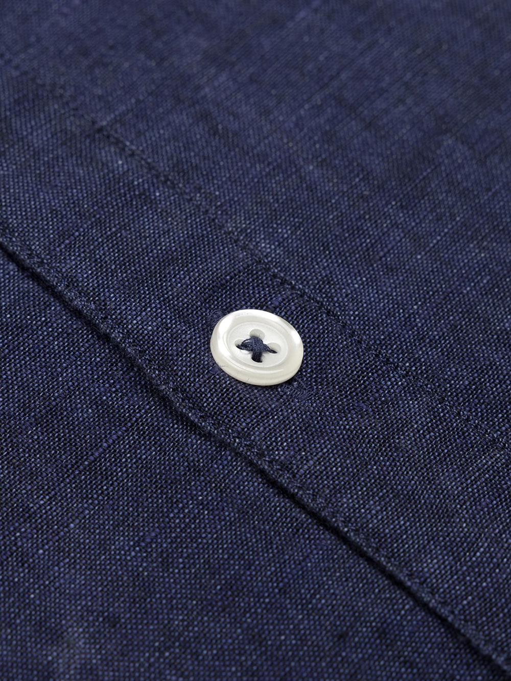 Olaf camicia popover in lino navy