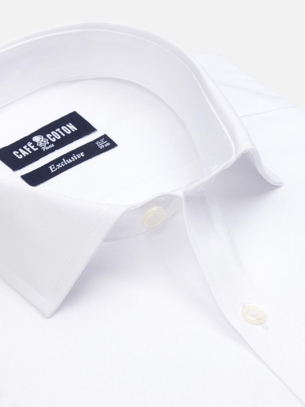 White Pin Point Shirt - Double Cuffs