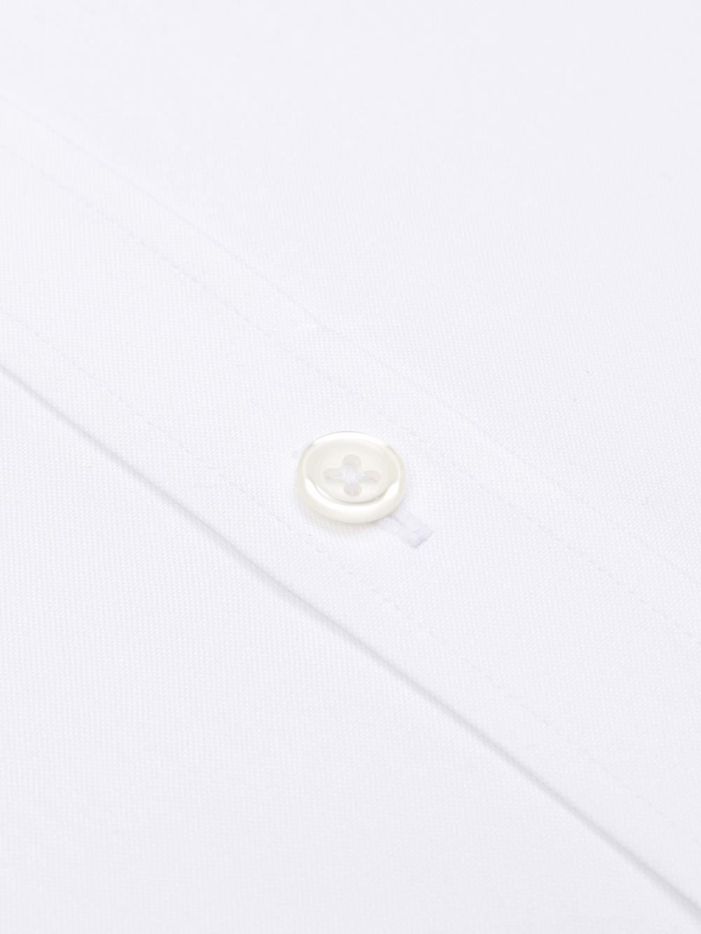 Chemise en pin point blanc - Poignets Mousquetaires