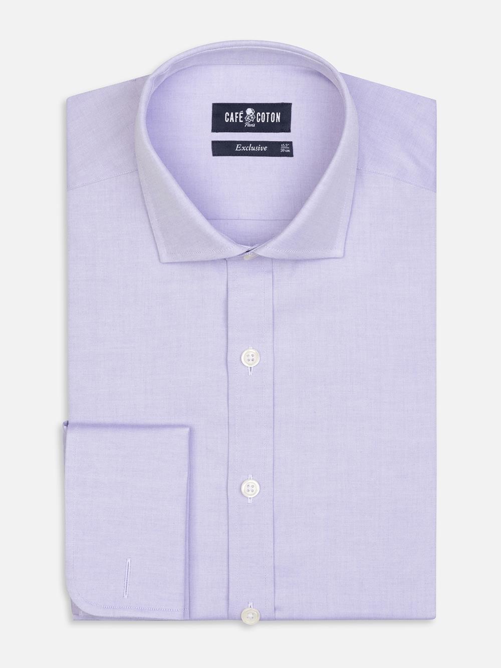 Lilac Pin Point Shirt - Double Cuffs