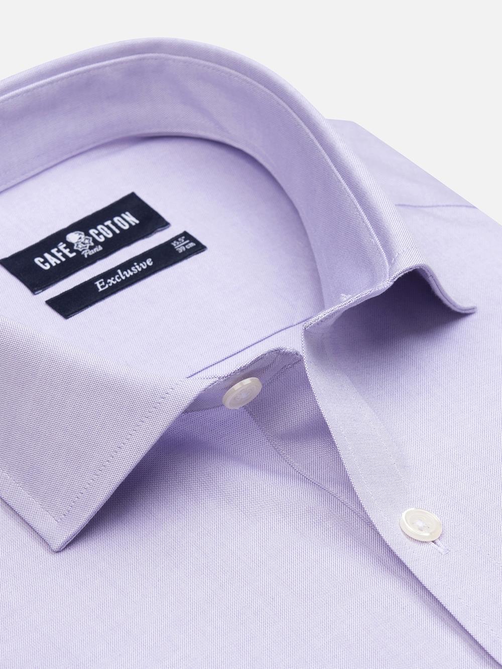 Camisa Pin Point lila - Doble puño