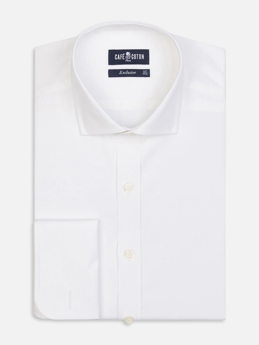 Camisa Pin Point crema - Doble puño