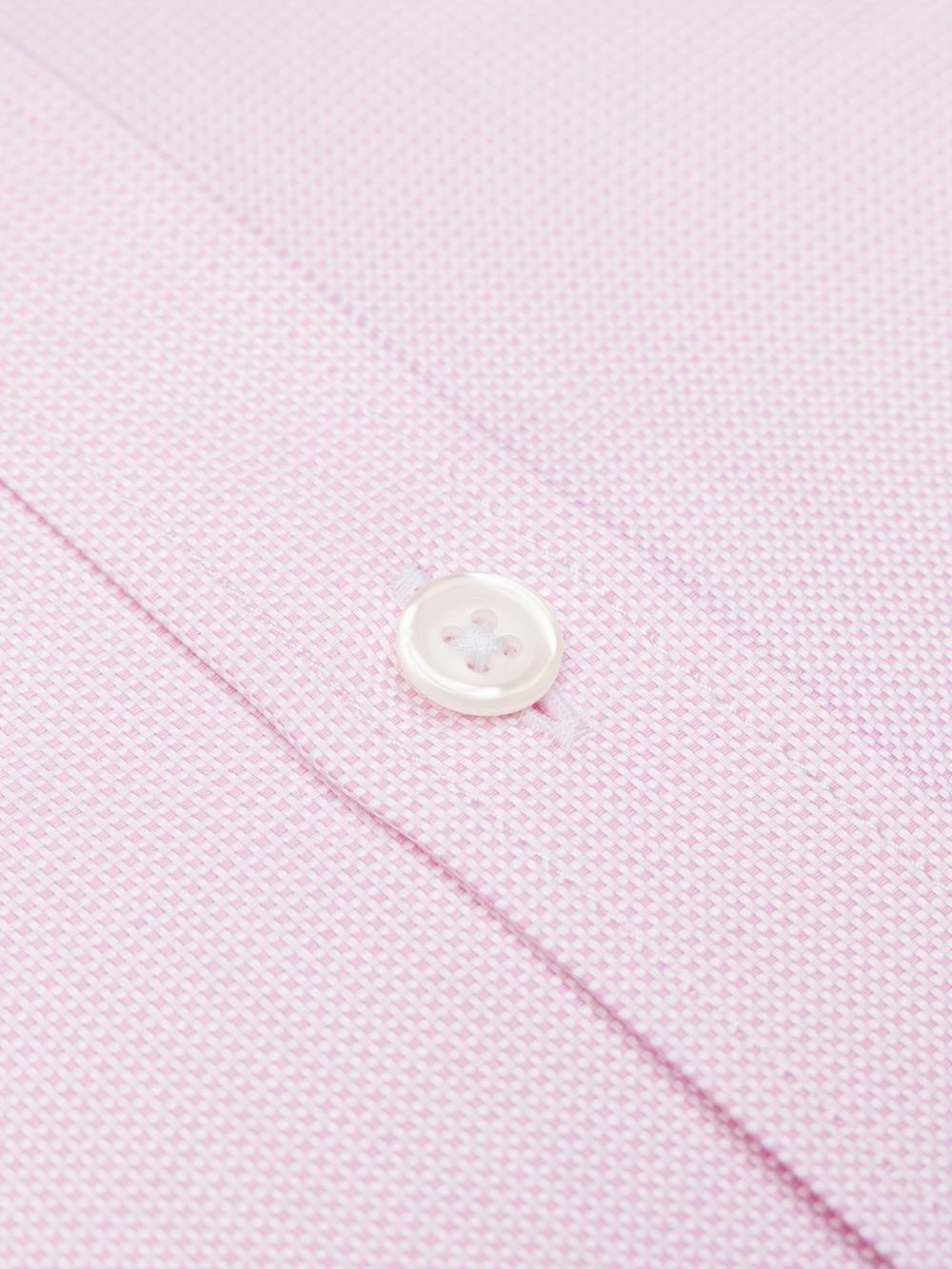 Camicia slim fit a trecce rosa - Doppi polsini