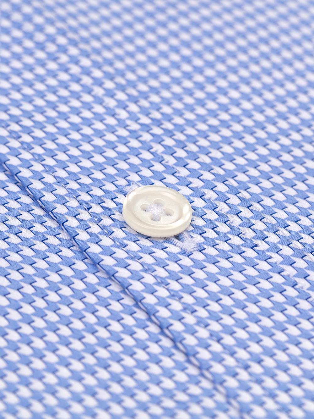 Willy sky blue twill shirt - Musketeer cuffs