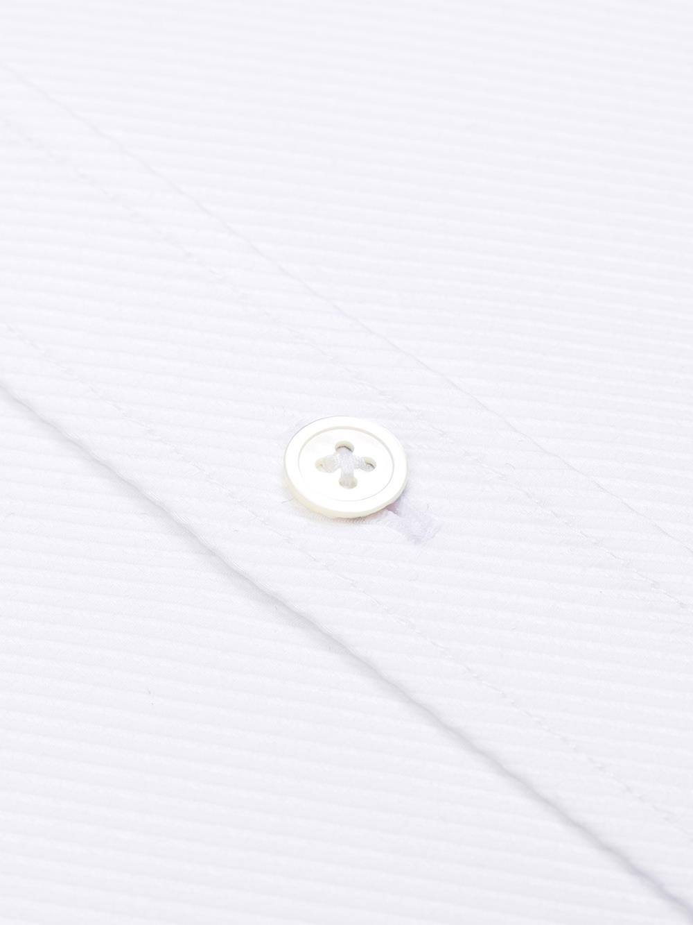 Royal twill white slim shirt - Double Cufflink