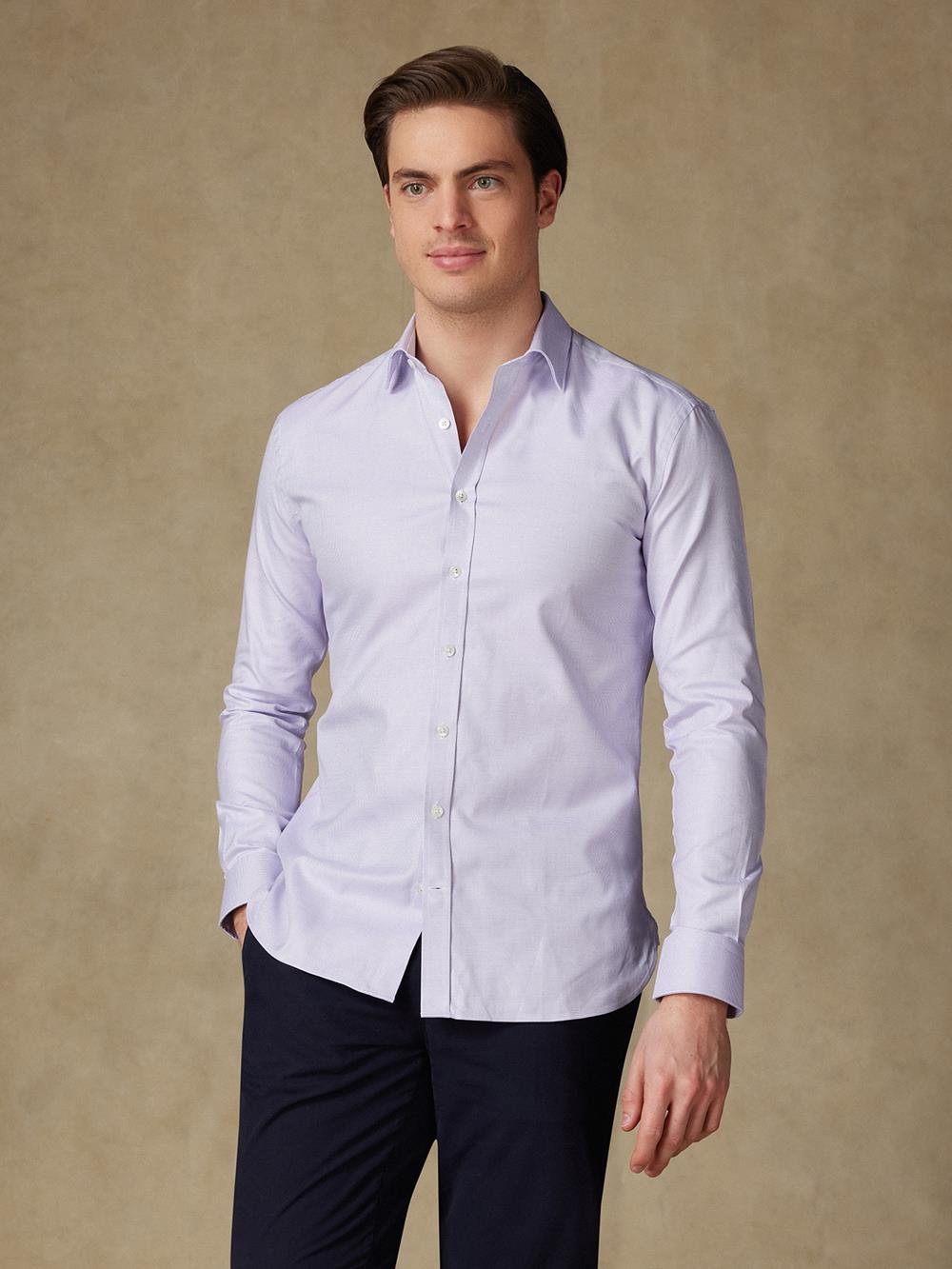 Chemise en natté royal parme