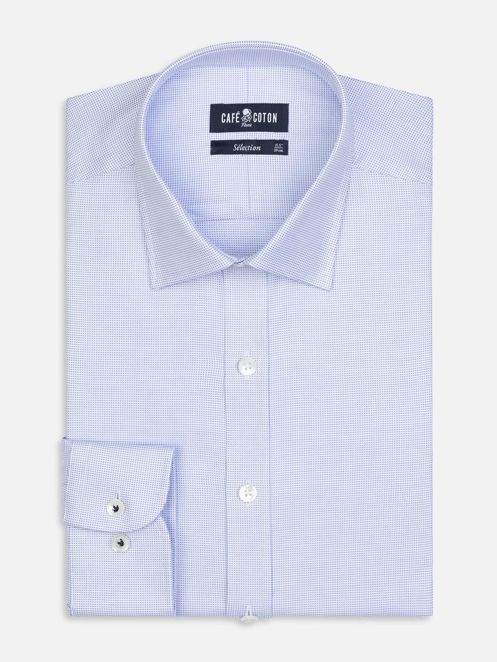 Royal natté slim fit shirt - Blue sky