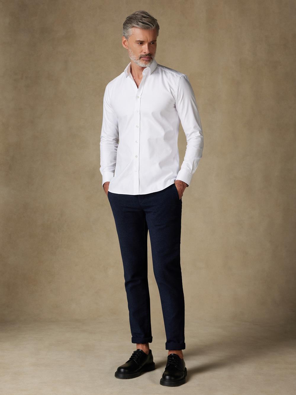 Camicia slim fit Royal oxford bianca
