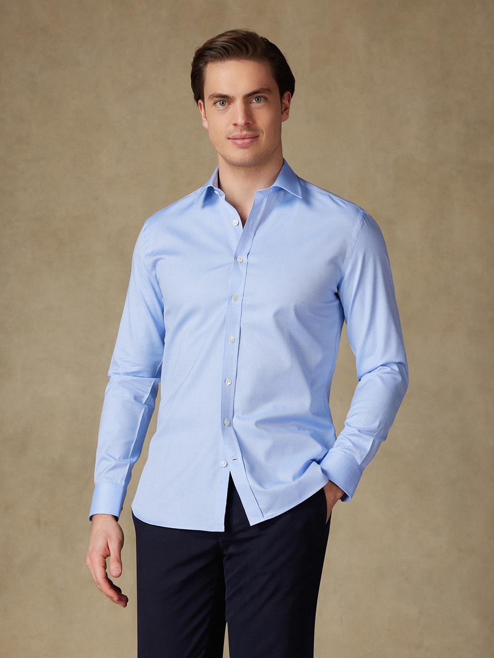 Royal sky pin point Slim fit overhemd