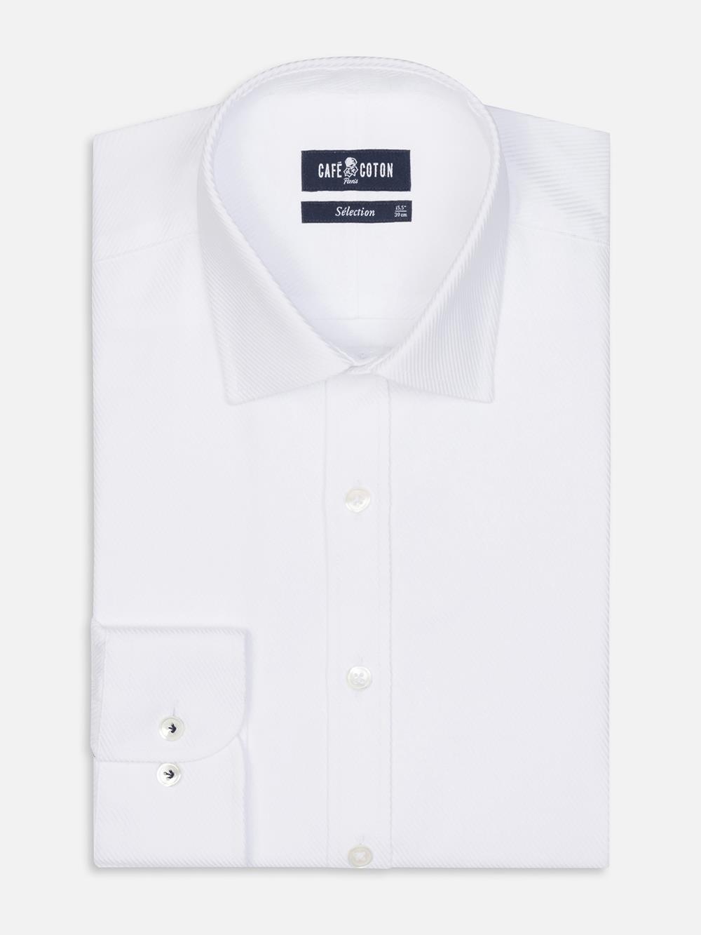 Royal white twill shirt