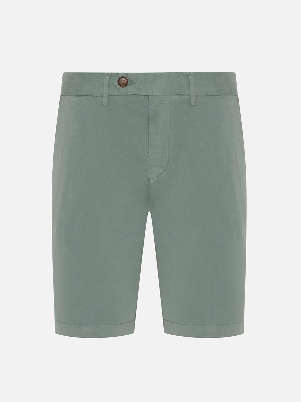 Jim Bermuda in celadon cotton