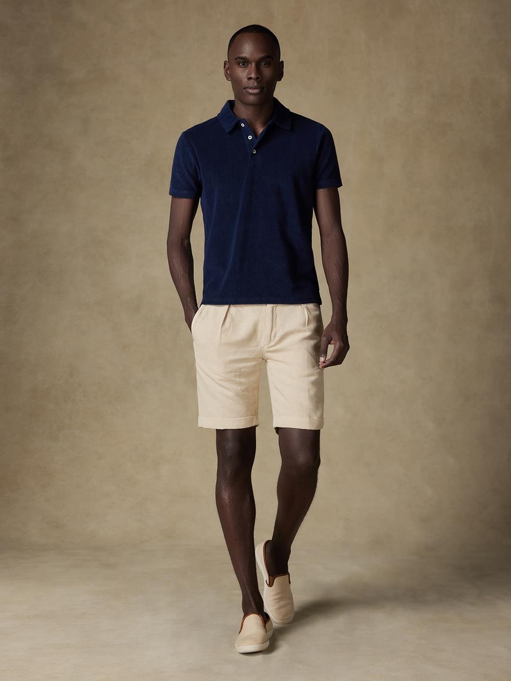 Greg bermuda shorts in sand linen 