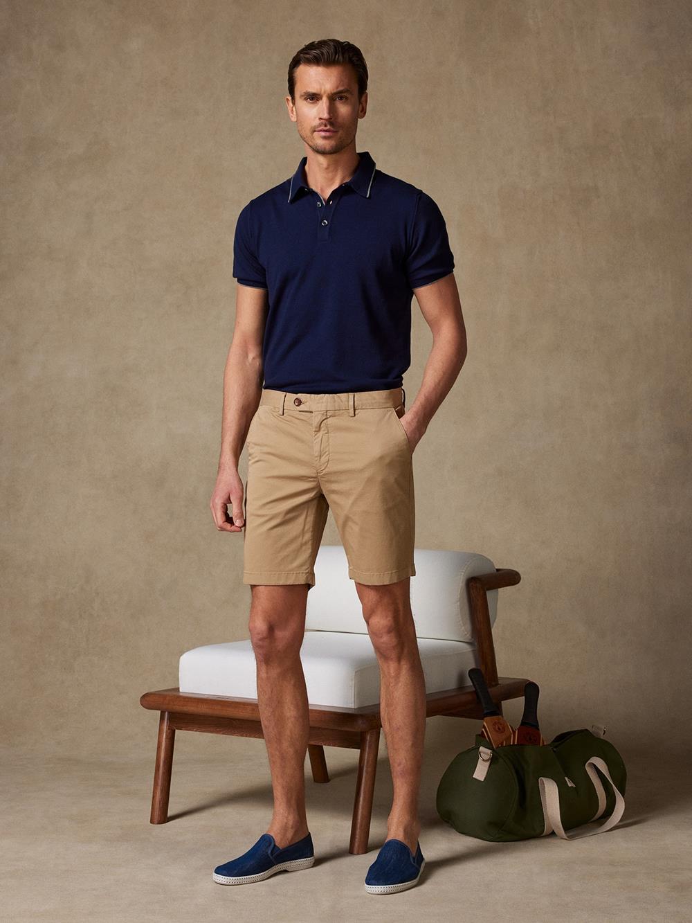 Natural cotton bermuda shorts