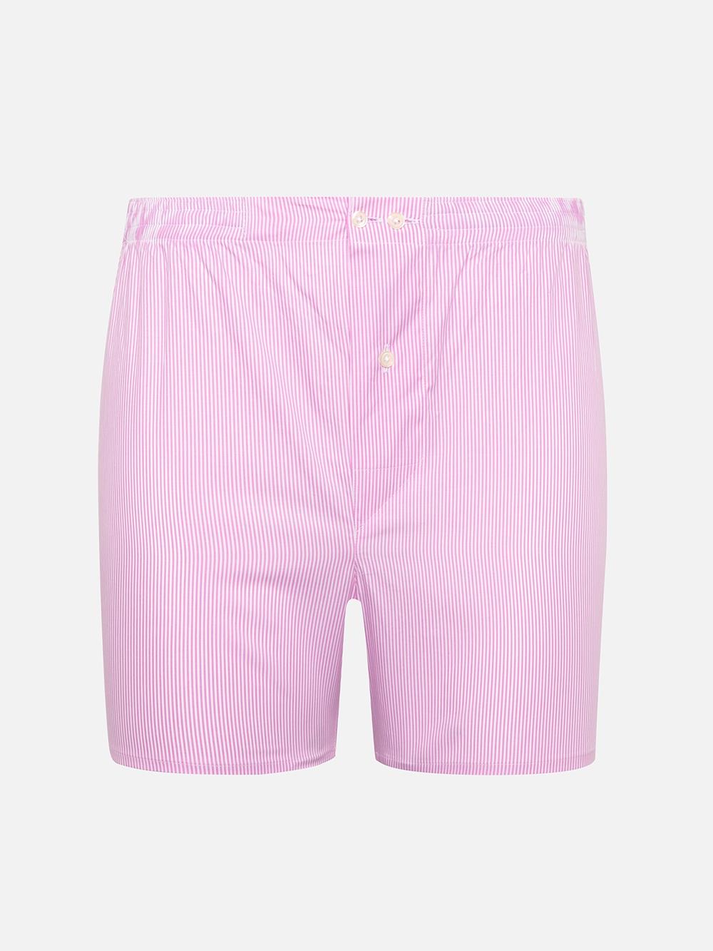 Menthon boxer shorts with pink stripes