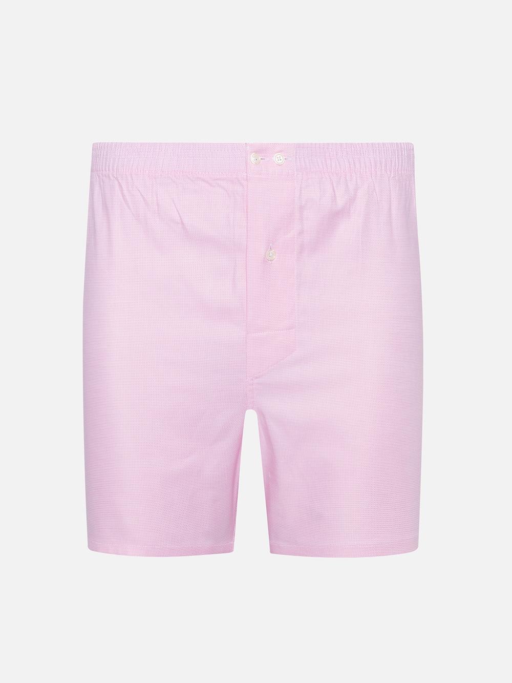 Boxer shorts in pink basket weave