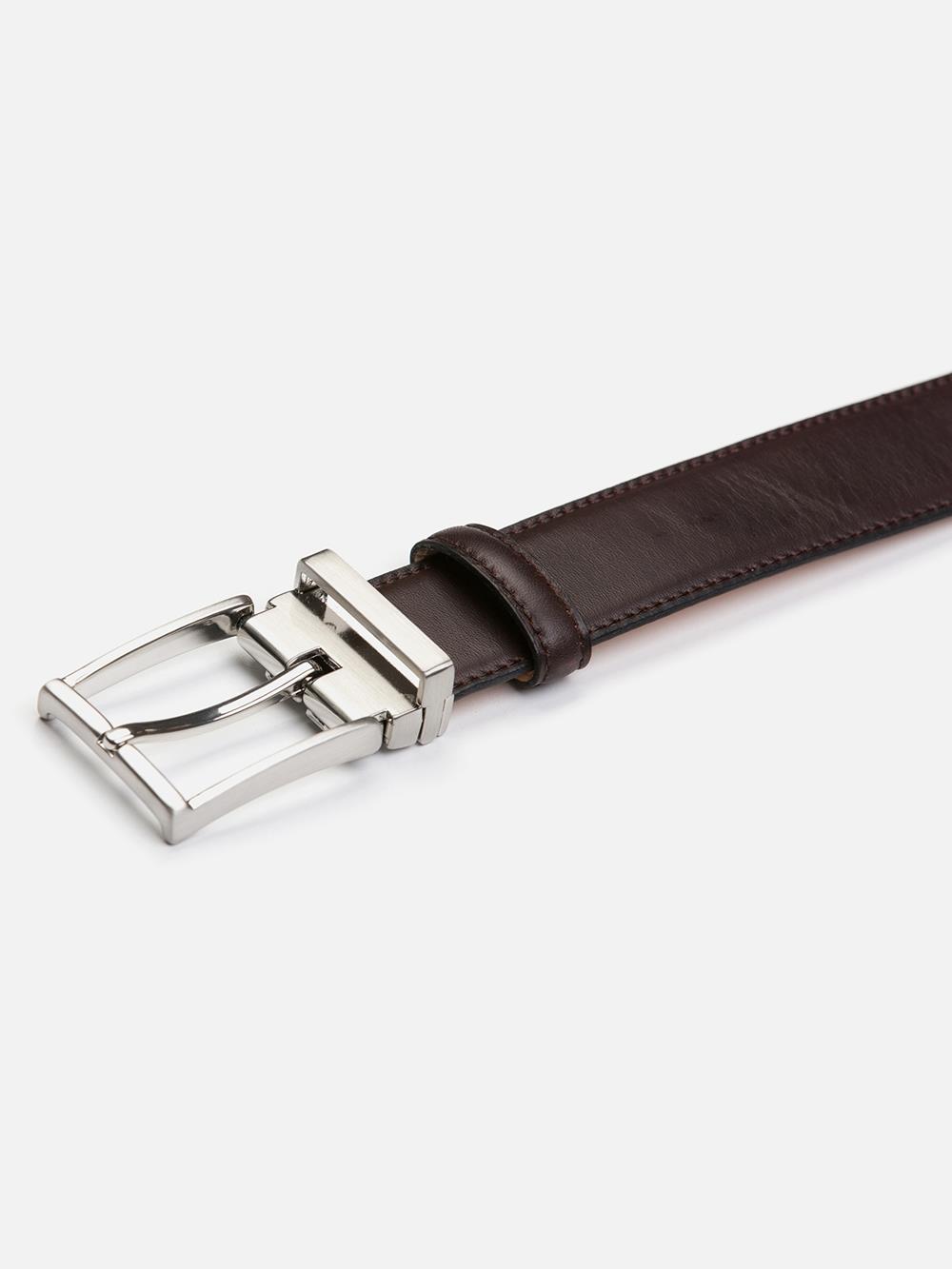 Chocolate leather belt